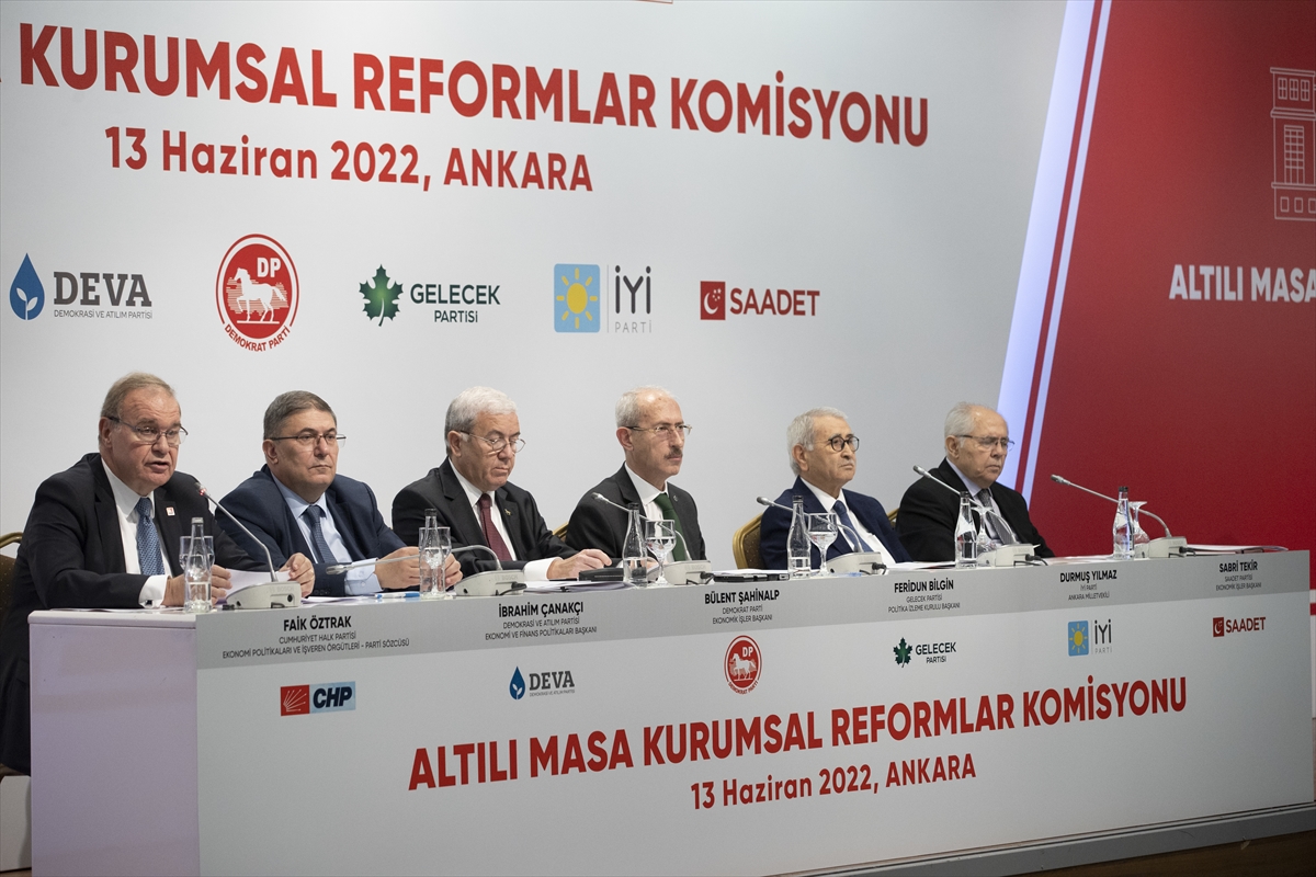 Altılı masanın “Kurumsal Reformlar Komisyonu”, raporunu açıkladı