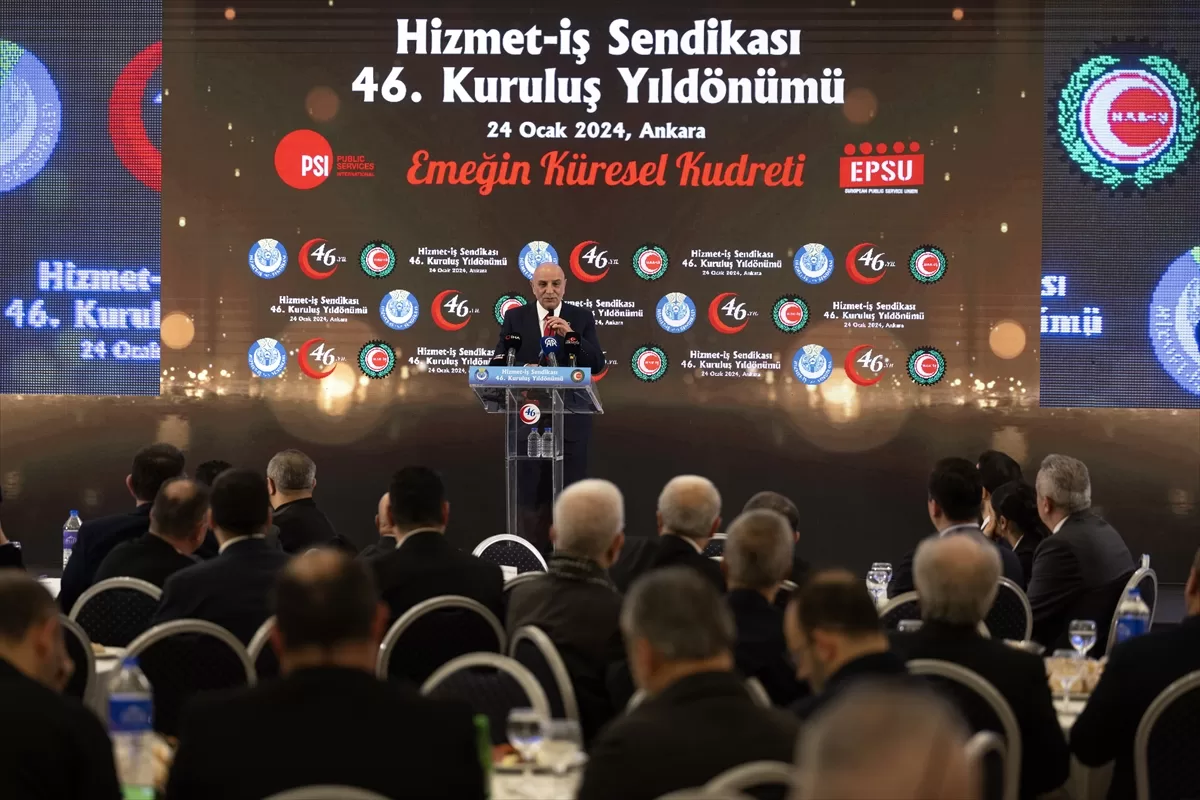 Ankara Büyükşehir Belediye Başkanı adayı Altınok, Hizmet-İş Sendikasının programında konuştu: