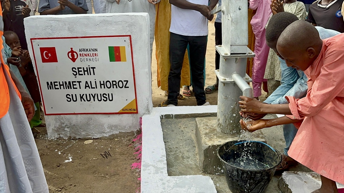 Şehit Mehmet Ali Horoz'un vasiyeti üzerine Kamerun'da adına su kuyusu açıldı
