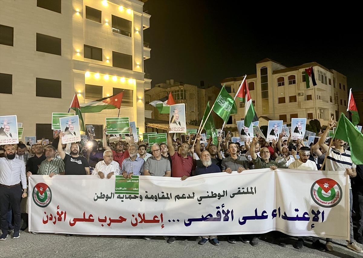 Ürdün'de Hamas Siyasi Büro Başkanı Heniyye'ye yönelik suikast protesto edildi