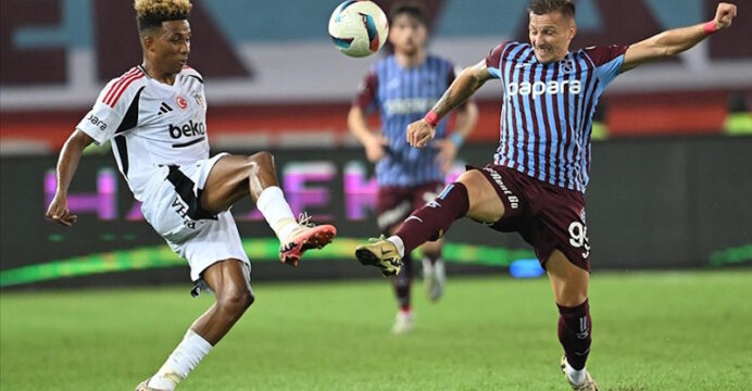 Trabzonspor ile Beşiktaş 1-1 berabere kaldı.