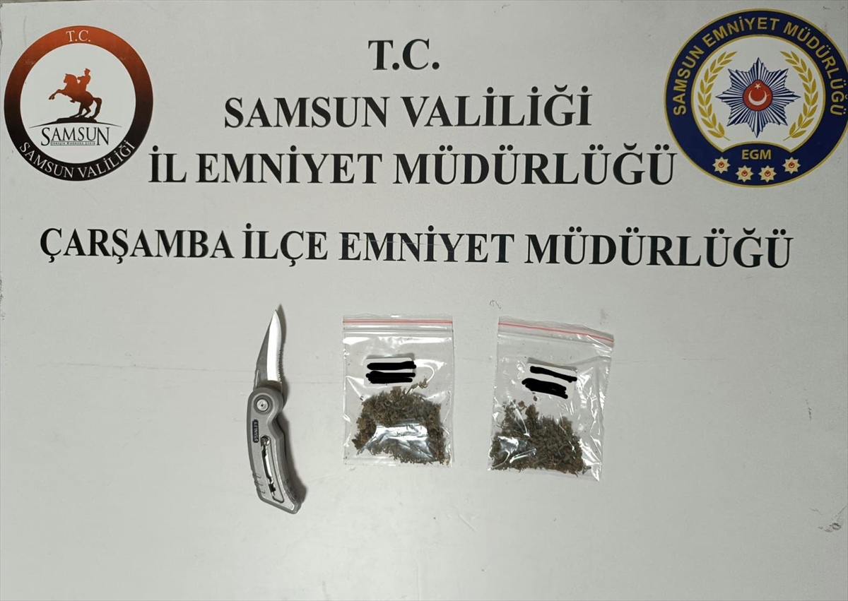 Samsun'da polis merkezine girerken üzerinde uyuşturucu bulunan kişiye gözaltı