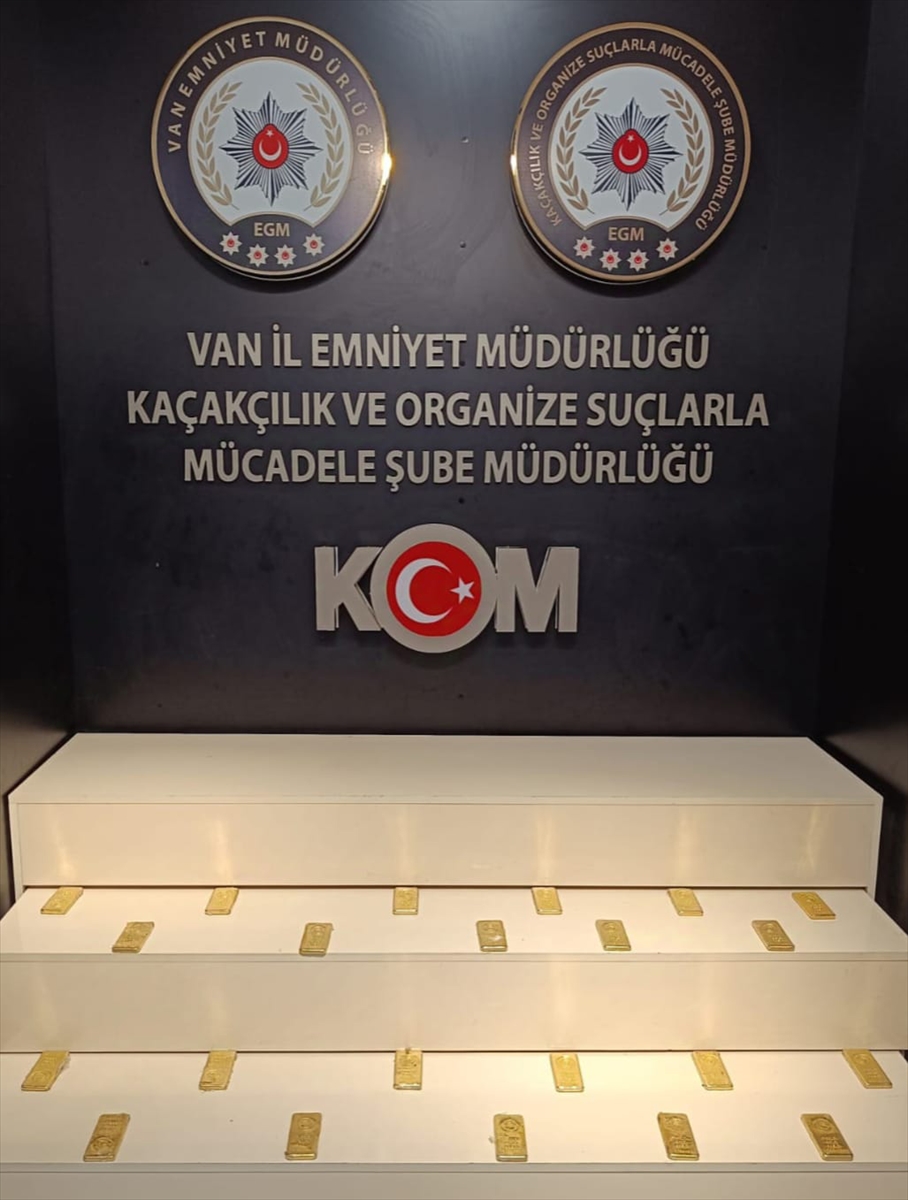 Van'da 22 kilogram külçe altın ele geçirildi