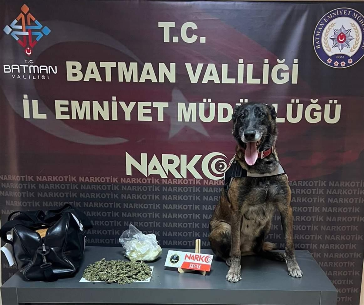 Batman'da yolcu otobüsünün bagajında uyuşturucu ele geçirildi