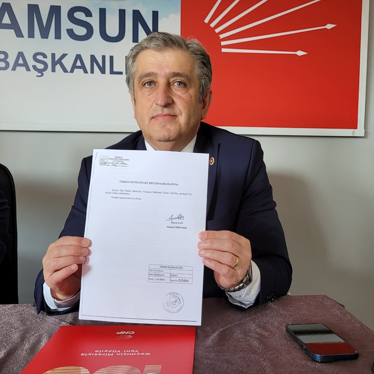 CHP Samsun Milletvekili Çan, Samsun'a İstiklal madalyası verilmesini istedi