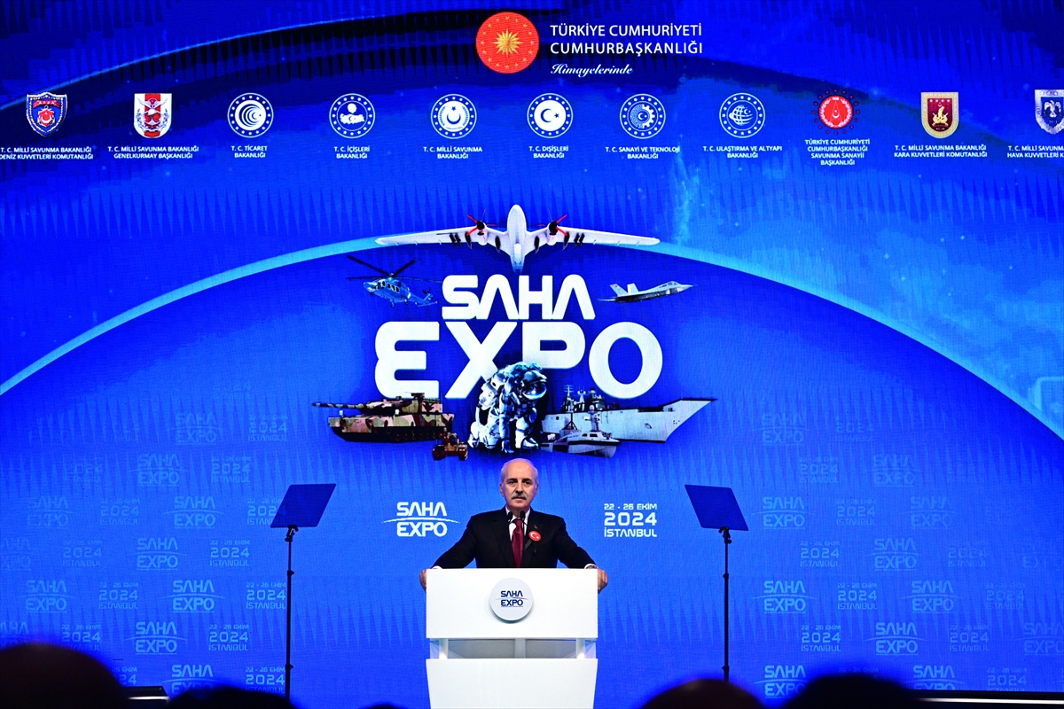 TBMM Başkanı Kurtulmuş, SAHA EXPO 2024 Savunma, Havacılık ve Uzay Sanayii Fuarı'nda konuştu: