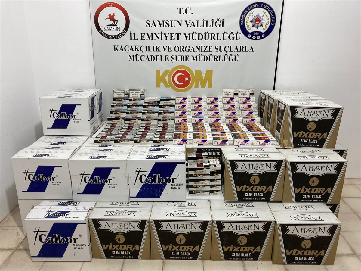 Samsun'da 350 bin makaron ele geçirildi