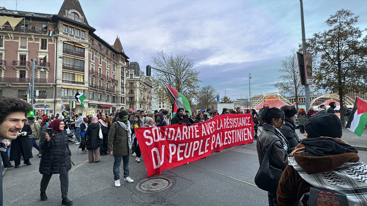 İsrail'in Gazze ve Lübnan'daki saldırıları Cenevre'de protesto edildi