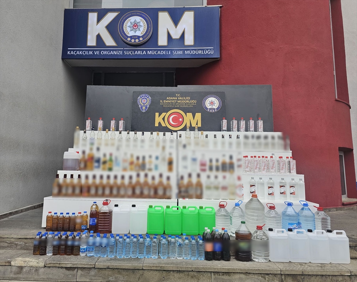 Adana'da 567 litre sahte içki ele geçirildi