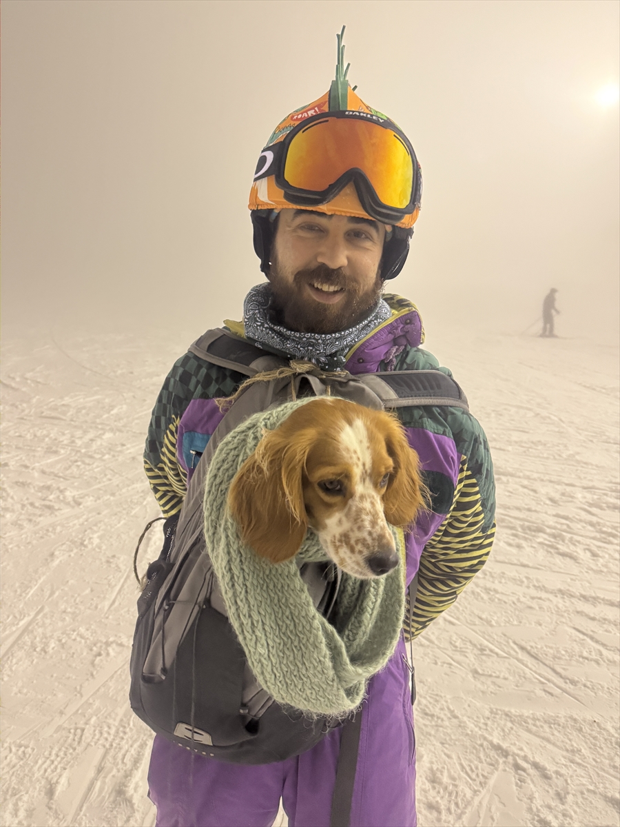 Erciyes'te meşaleli yeni yıl kutlaması