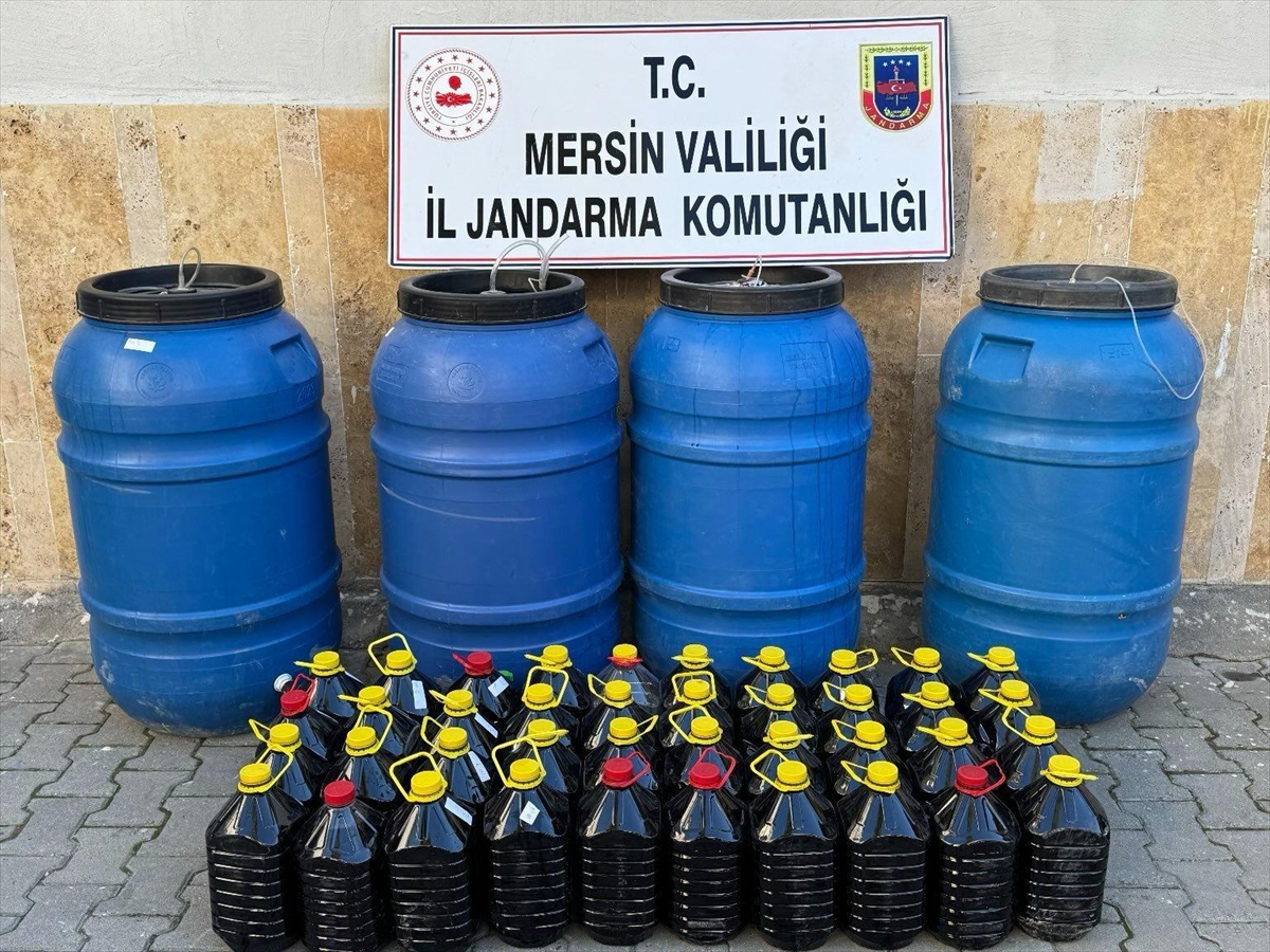 Mersin'de 2 bin 115 litre sahte içki ele geçirildi