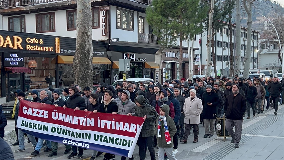 Amasya'da Filistin'e destek yürüyüşü düzenlendi