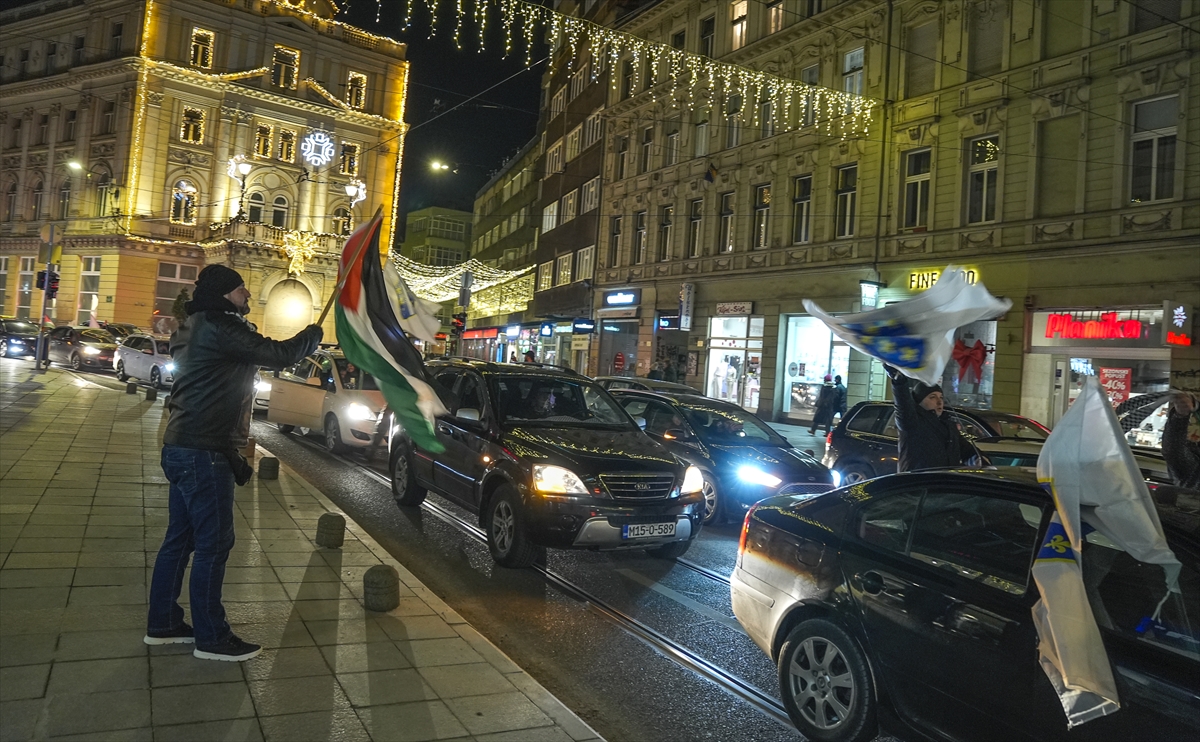 Gazze'de ateşkesin sağlanması Saraybosna'da sevinçle karşılandı