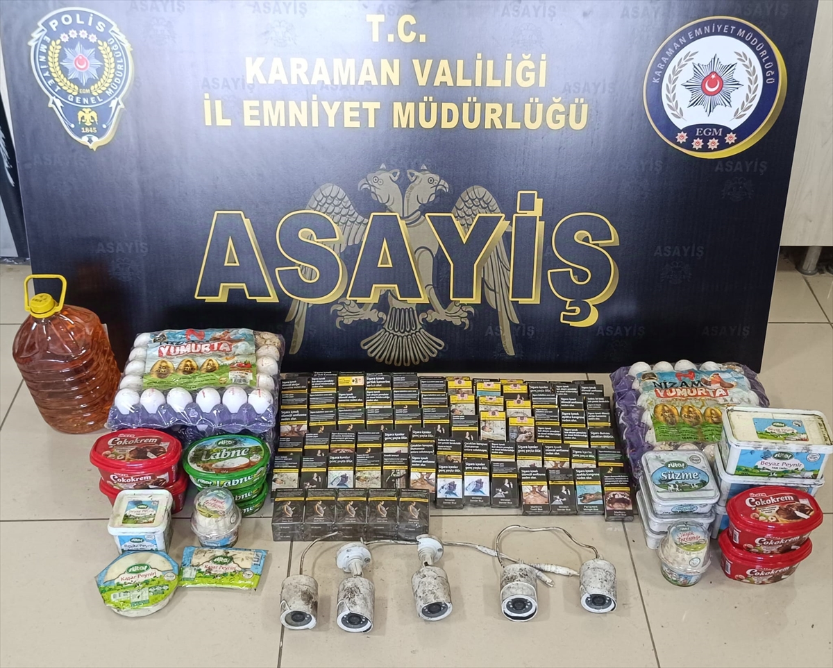 Karaman'da marketten hırsızlık yapan zanlı tutuklandı