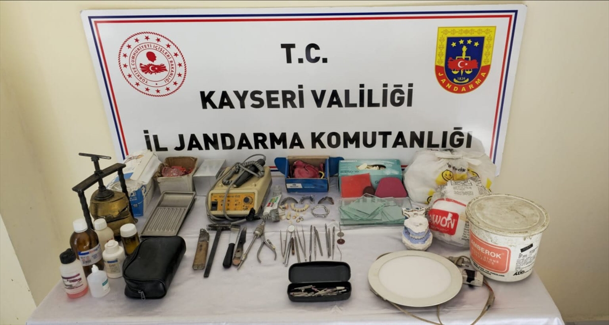 Kayseri'de ruhsatsız diş muayenehanesi işleten kişi hakkında adli işlem başlatıldı