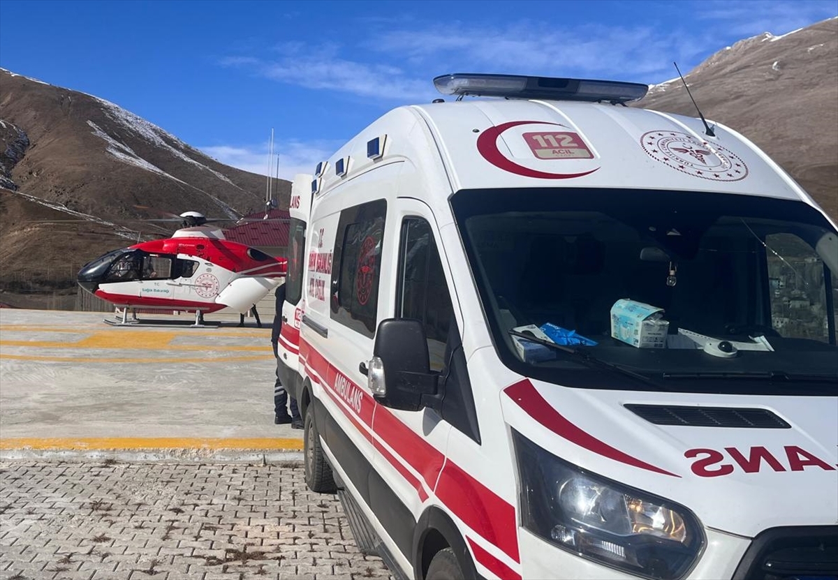 Van'da ambulans helikopter hamile kadın için havalandı