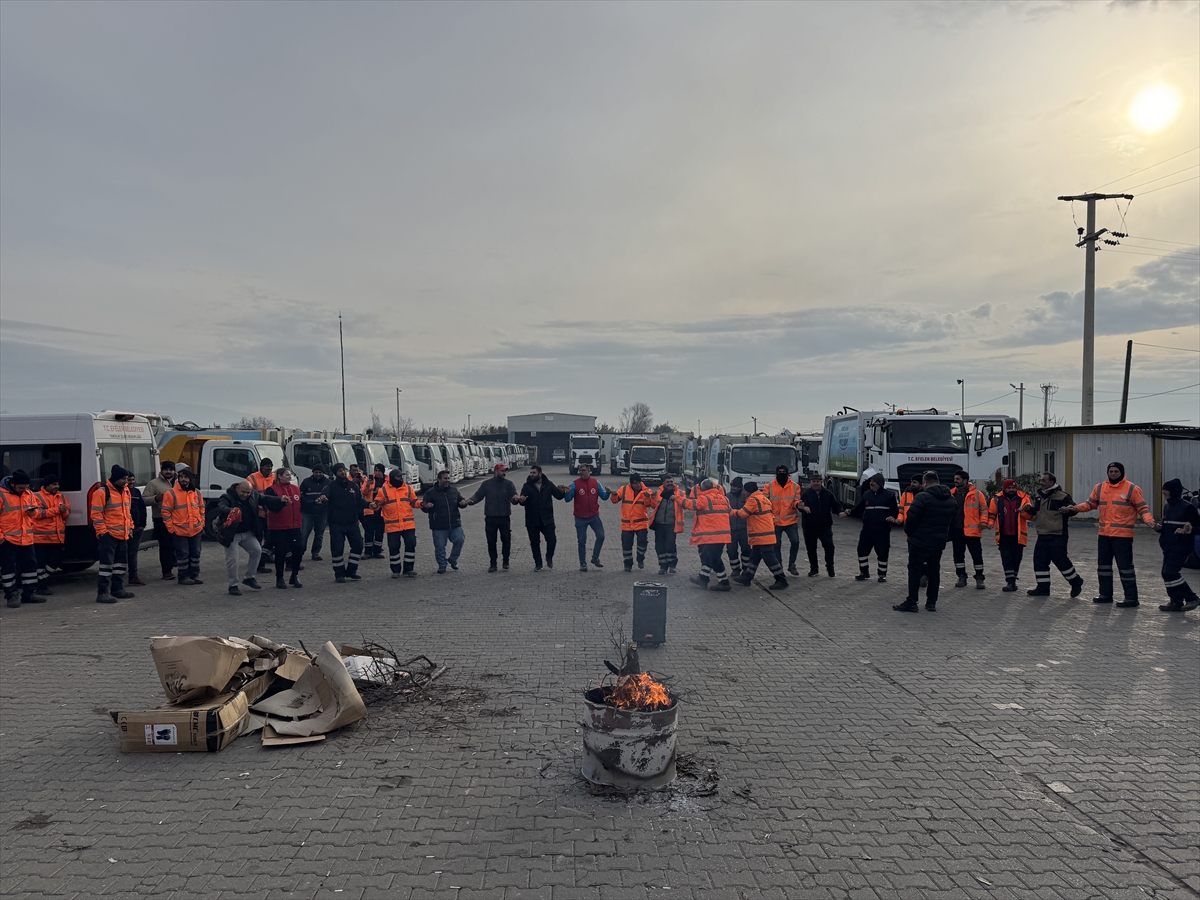 Aydın'da belediye iştiraki şirketin çalışanları iş bıraktı