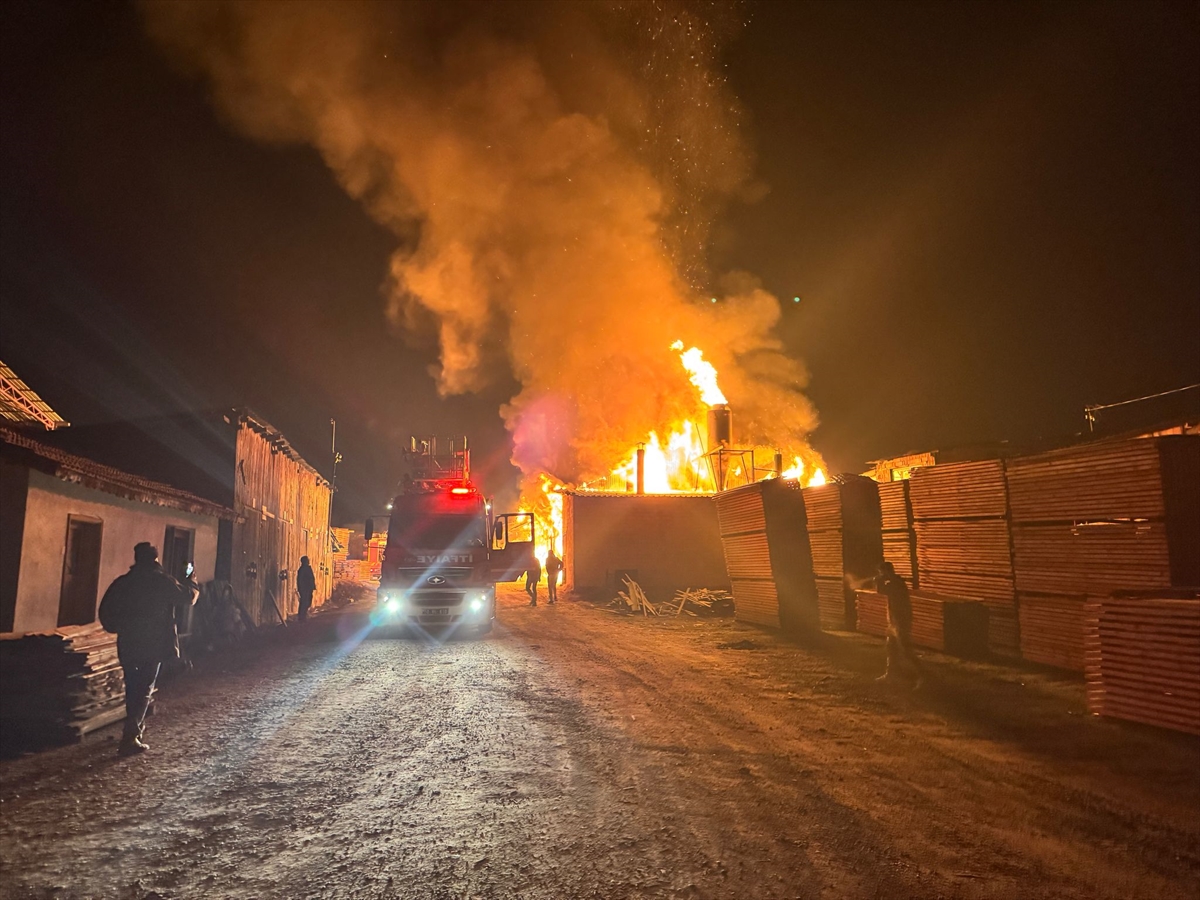 Balıkesir'de kereste deposunda çıkan yangın hasara neden oldu