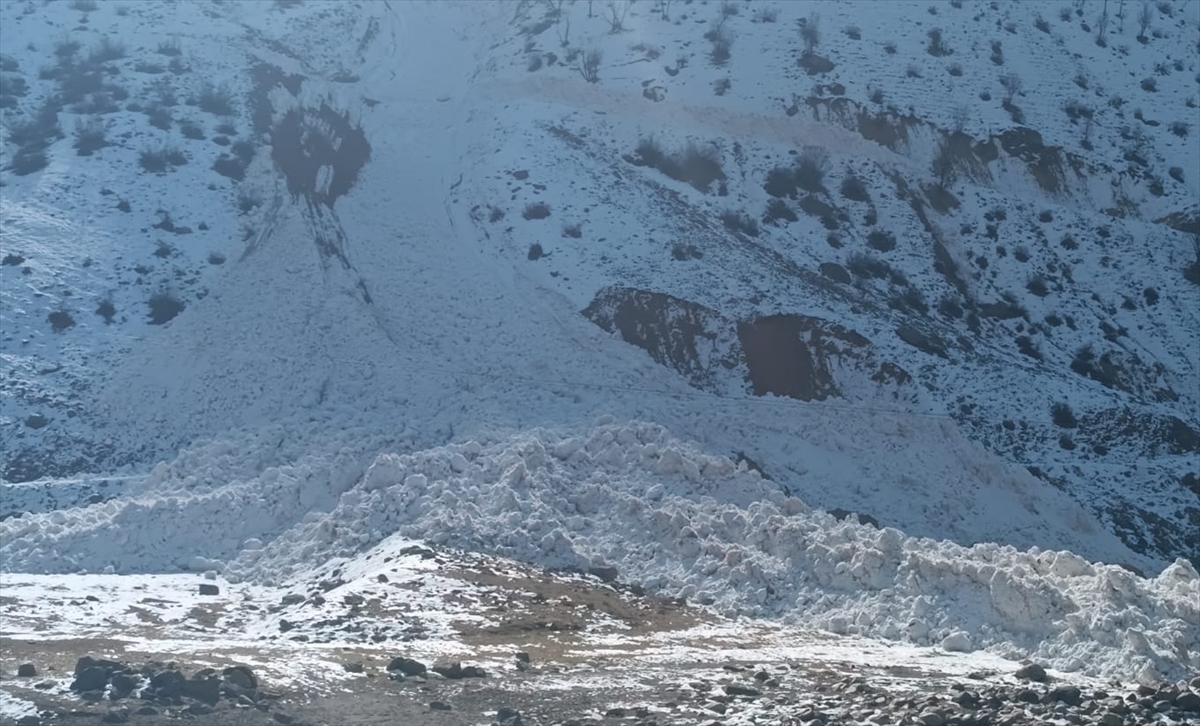 Hakkari'de çığ nedeniyle kapanan yol ulaşıma açıldı