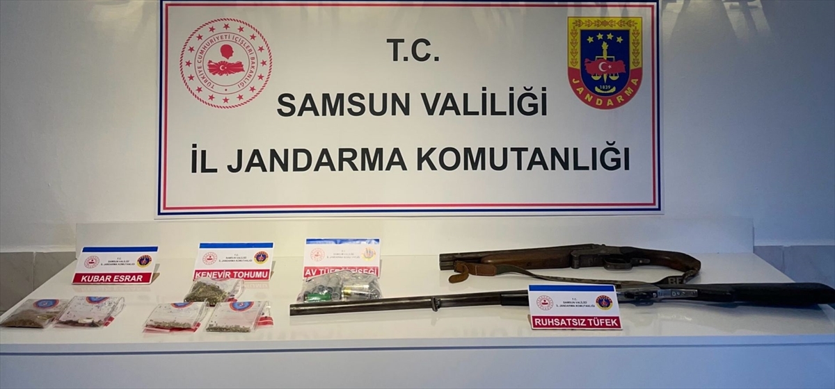 Samsun'da silah kaçakçılığı ve uyuşturucu operasyonunda 2 kişi yakalandı