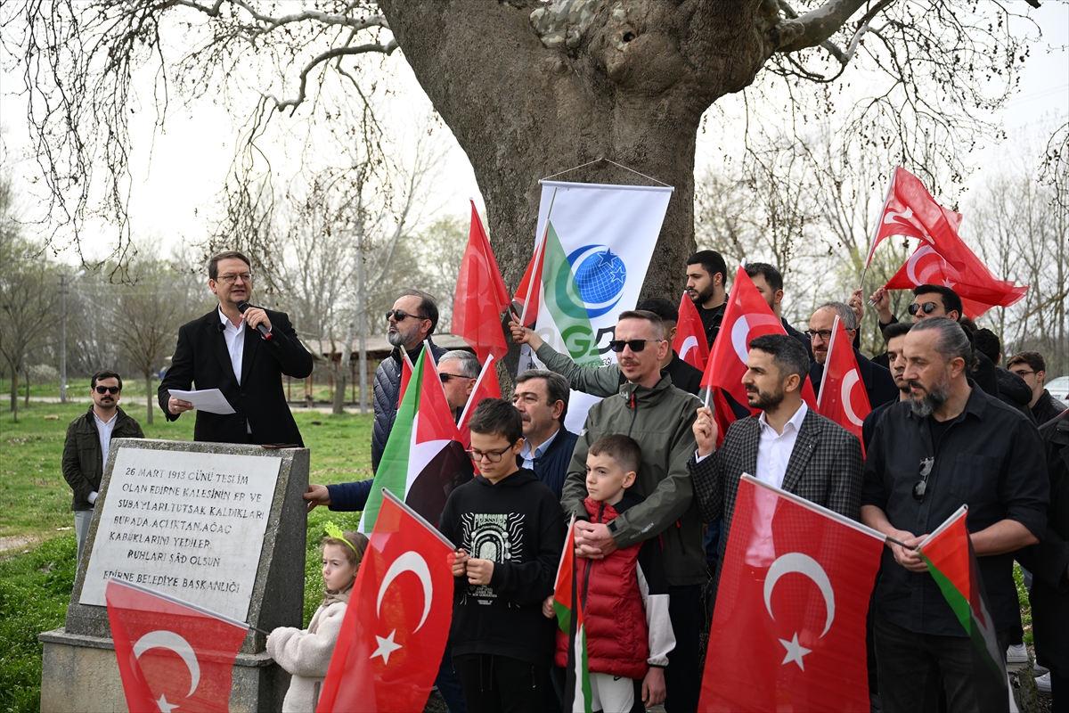 Balkan Savaşları şehitleri ve Gazze'de hayatını kaybedenler Edirne'de anıldı