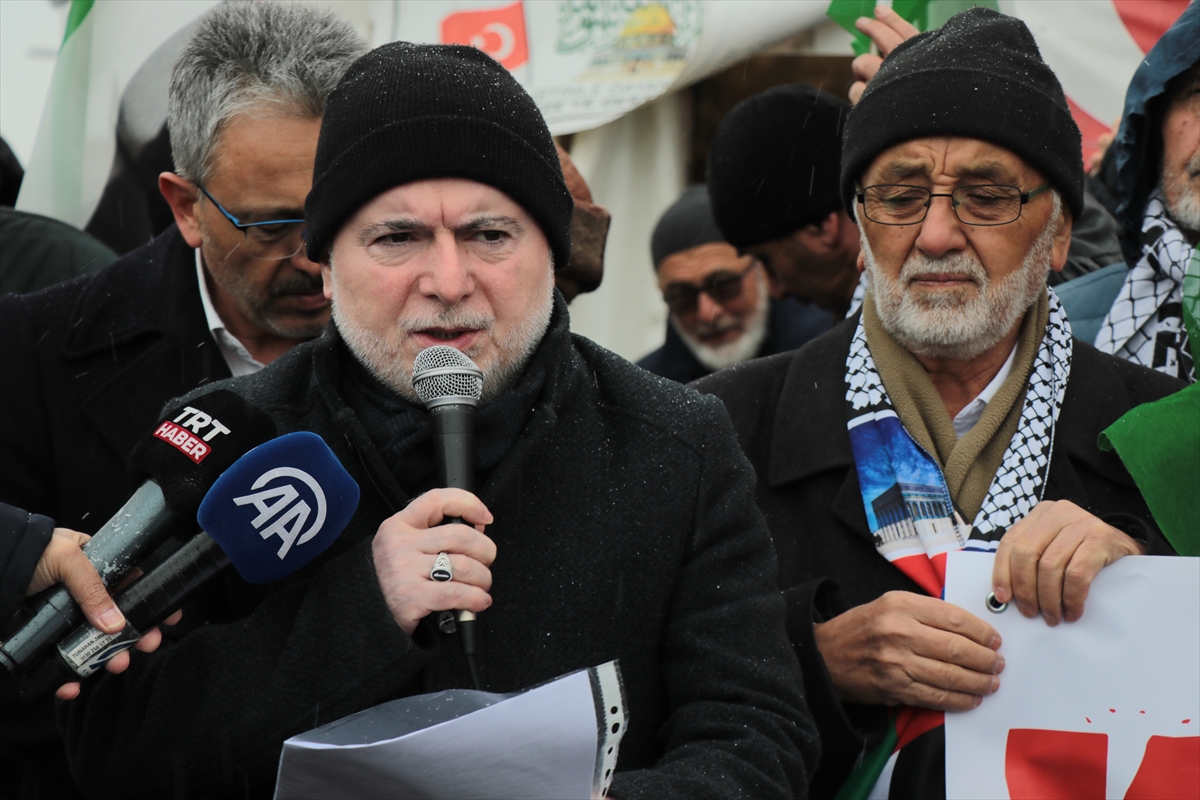 İsrail'in Gazze Şeridi'ne başlattığı saldırılar Kayseri'de protesto edildi