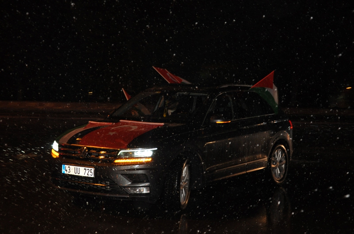 Kütahya'da  “Gazze'ye destek konvoyu” oluşturuldu