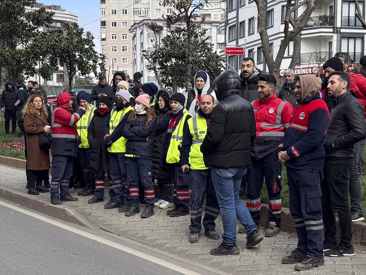 Maltepe Belediyesi işçilerinden maaş protestosu