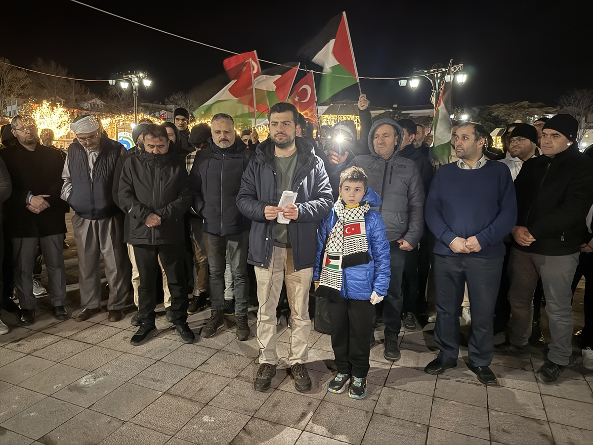 Trakya'da, İsrail'in Gazze'ye yönelik saldırıları protesto edildi